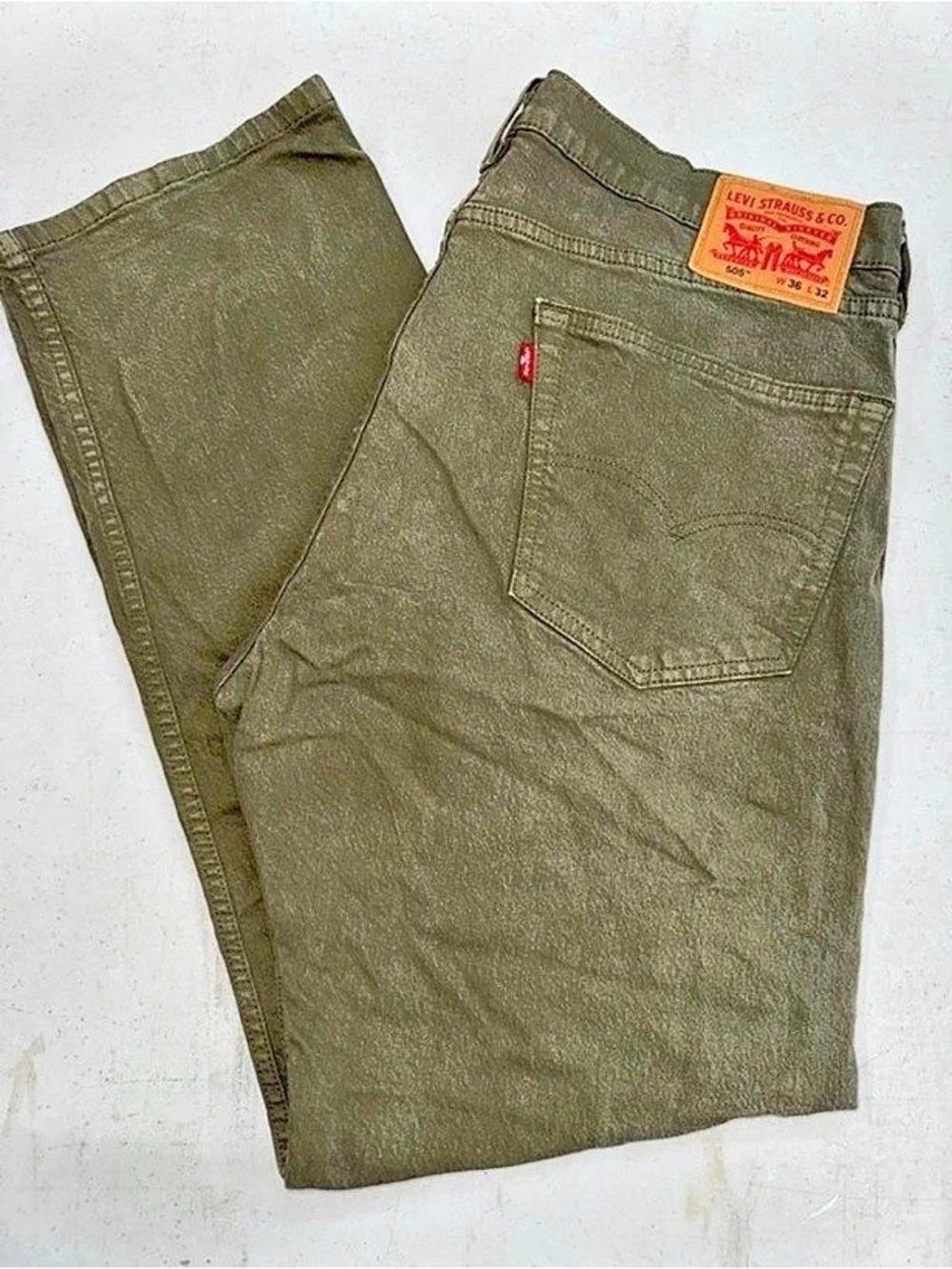 Levi's 505 Relaxed Jeans in Green Waist 36